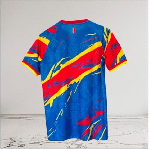 Maillot de Football blanc Congo 2026, équipe nationale, drapeau, 