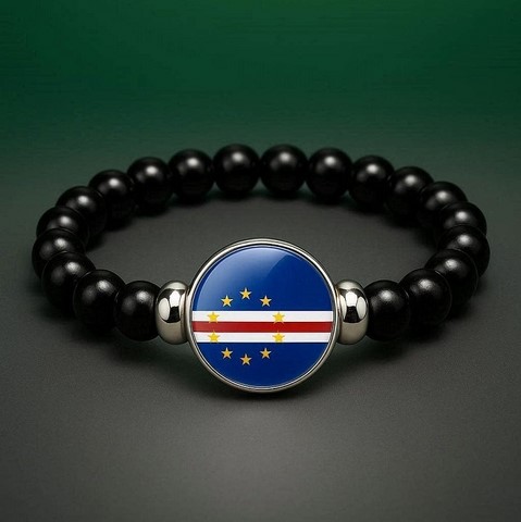 Bracelet Perles drapeau Cap vert,