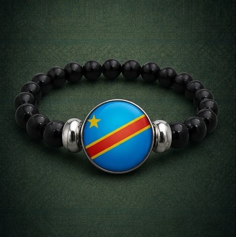 Bracelet Perles Drapeau Congo RDC, Les Leopards, Supporter RDC, Football Africain, Fans, Football, République Démocratique du Congo,