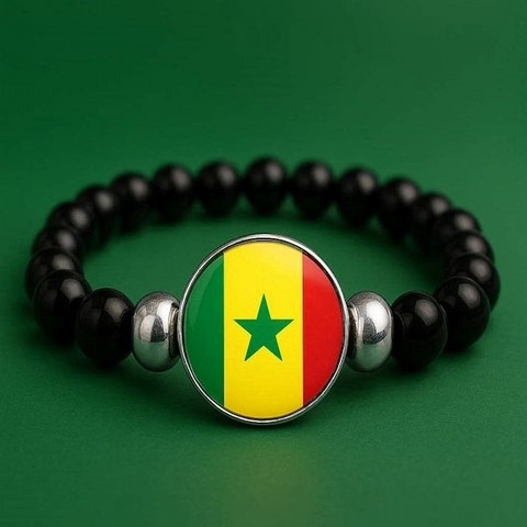 Bracelet Perles drapeau Sénégal