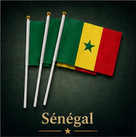 Drapeau main Sénégal, Supporters, Fans, Football, Cameroun