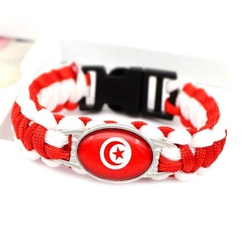 Bracelet plaque acier, Drapeau national, supporters ,Drapeau, fans supporters, Algérie,