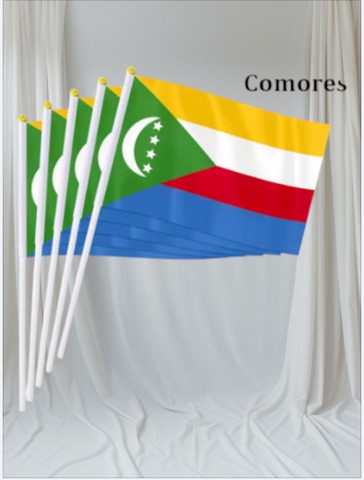 Drapeau mains Commores, lot de 5/10/20/50/100 pieèces,