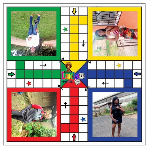 Ludo, bois Cameroun à personnaliser avec vos photos images, jeu de société, Djankawax,