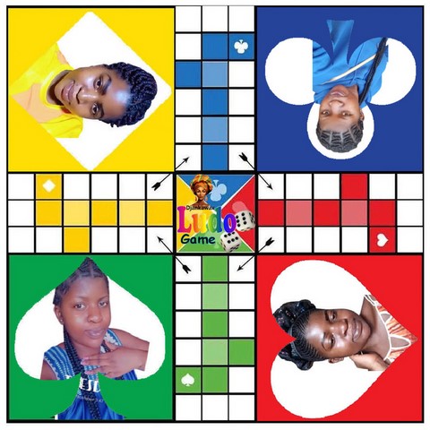 Ludo Jeu à personnaliser avec vos photos images, Djankawax, Ludo, Afrique, jeu de société, jeu africain,