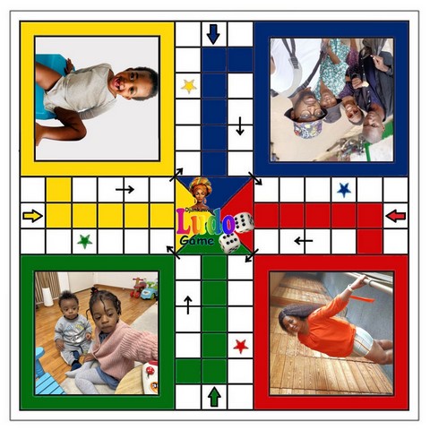 Ludo Jeu à personnaliser avec vos photos images, Djankawax, Ludo, Afrique, jeu de société, jeu africain,