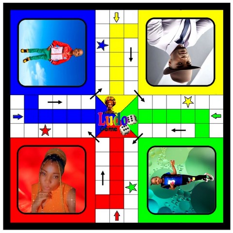 Ludo Jeu à personnaliser avec vos photos images, Djankawax, Ludo, Afrique, jeu de société, jeu africain,