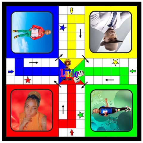 Ludo Jeu à personnaliser avec vos photos images, Djankawax, Ludo, Afrique, jeu de société, jeu africain,