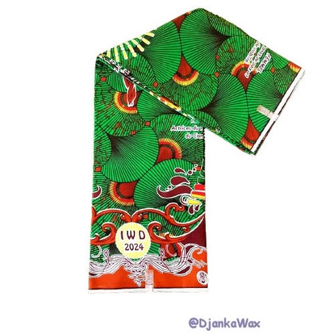 Tissu pagne wax, vet, pagne du 8 mars officiel (la journée internationale de la femme au Cameroun)