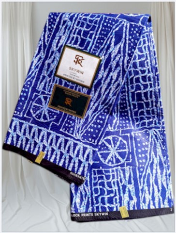 Ndop Bamiléké Cameroun bleu, 6 yard, Djankawax, tissus pagnes, wax,