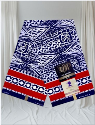 Ndop Bamiléké Cameroun bleu, 6 yard, Djankawax, tissus pagnes, wax,