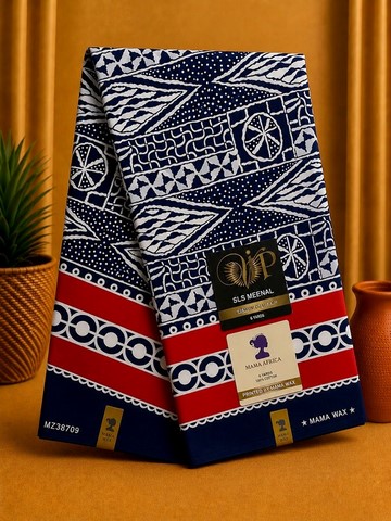 Ndop Bamiléké Cameroun bleu, 6 yard, Djankawax, tissus pagnes, wax,