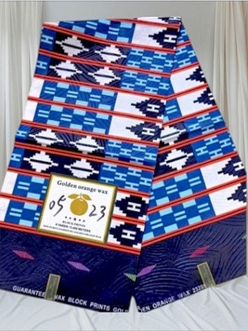 Ndop bleu, African wax loincloth 6 yards, ventes solidaire,lafermedeleo,La ferme de Léo,