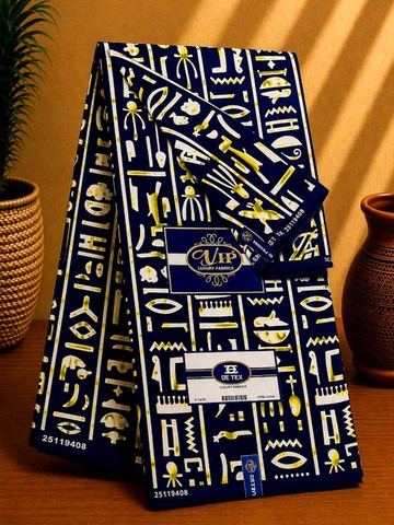 Ndop Bamiléké Cameroun bleu, 6 yard, Djankawax, tissus pagnes, wax,