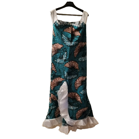 Robe africaine en tissu pagne wax Cameroun