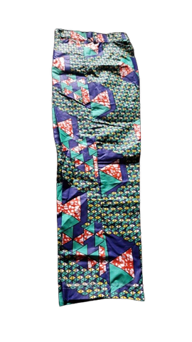 Ensemble pantalon et robe-tunique en tissu pagne wax africain, Cameroun