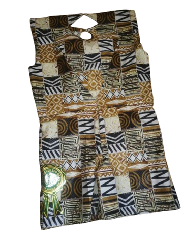 Robe africaine droite en tissu pagne wax,