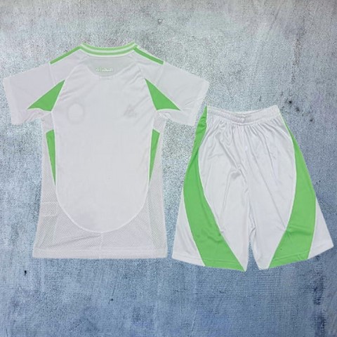 Ensemble Algérie, Football Enfant Maillot + Short, blanc, Algéria,