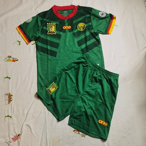 Ensemble vert, Football, Enfant Maillot + Short Cameroun, vert,
