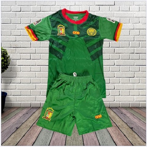 Ensemble vert, Football, Enfant Maillot + Short Cameroun, vert,