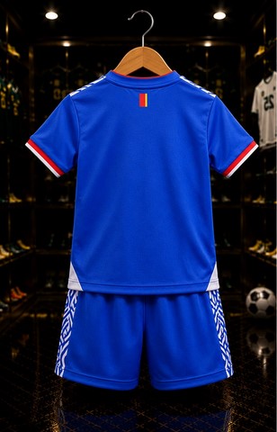 Ensemble Football Congo RDC, Enfant Maillot + Short, 2026.  jaune, AiglesDeCarthage, Supporter congolais, Can, Caf, Afrique,