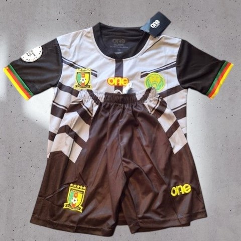 Ensemble Football Enfant Maillot + Short Cameroun, gris,