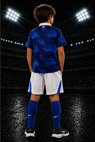 Ensemble Football Enfant Maillot + Short, blanc, France,