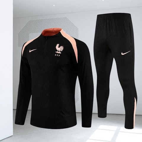 nsemble football France, enfant, Veste + pantalon Football noir blanc, soccer, Kids,