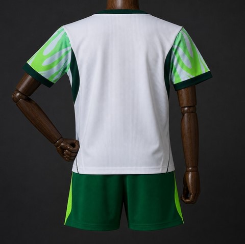 Ensemble Football Enfant Nigéria, Maillot + Short, blanc, Can, Caf, Afrique, Soccer Arica,
