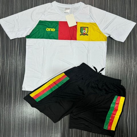 Ensemble Football blanc, Maillot + Short Cameroun,