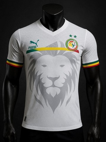 Maillot de Football Sénégal SN 🇩🇿 2026, blanc, Les Lions de la Teranga, supporter sénégalais, Football Africain. africa. can, Afrique, football, djankawax, Africa Football, Diaspora Africaine, drapeau,