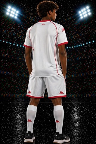 Ensemble Football Tunisie Enfant Maillot + Short, 2026. jaune, AiglesDeCarthage, SupporterTunisien, Can, Caf, Afrique,