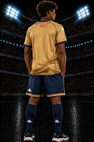 Ensemble Football Tunisie Enfant Maillot + Short, 2026.  jaune, AiglesDeCarthage, SupporterTunisien, Can, Caf, Afrique,