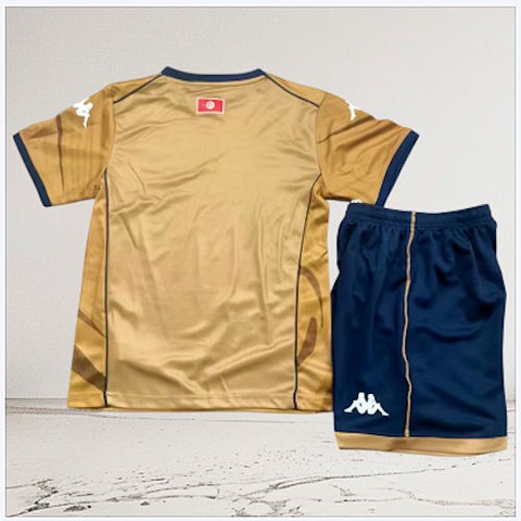 Ensemble Football Tunisie Enfant Maillot + Short, 2026.  jaune, AiglesDeCarthage, SupporterTunisien, Can, Caf, Afrique,