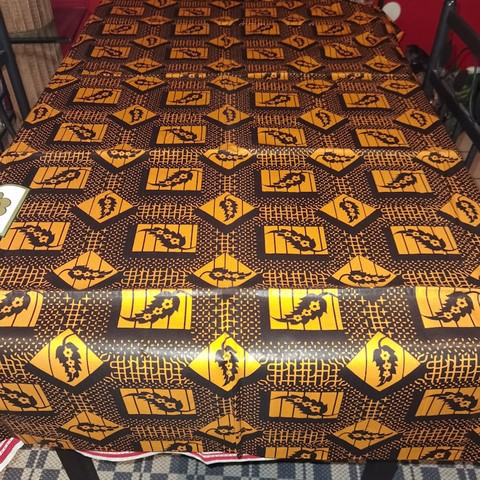 Tissu-Coton-Lafermedeleo-wax africain-orange-ventes solidaires,