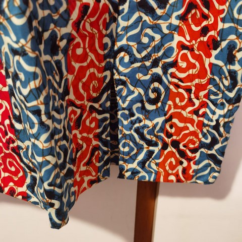 Robe africaine en tissu pagne wax Cameroun