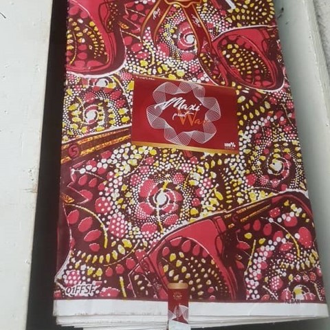 Tissu-Coton-fleurs rouge, Lafermedeleo-Djankawax,