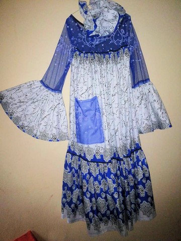 Robe africaine en tissu pagne wax Cameroun,