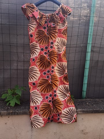 Robe africaine en tissu pagne wax Cameroun