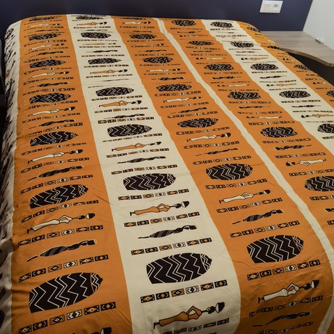 Duvet cover 220x240 in African wax loincloth fabric