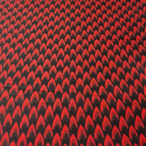Tissu pagne wax-Coton-écailles rouges, Lafermedeleo-Djankawax,