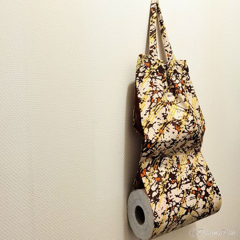 Toilet paper holder in wax loincloth fabric 1/2/4 compartments,