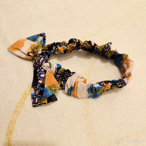 Bandeau élastique femme en tissu wax,