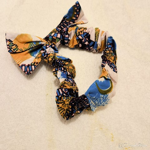 Bandeau élastique femme en tissu imprimé,