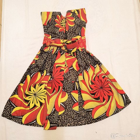 Robe enfant en tissu pagne wax du Cameroun,vêtements,enfants,djankawax,