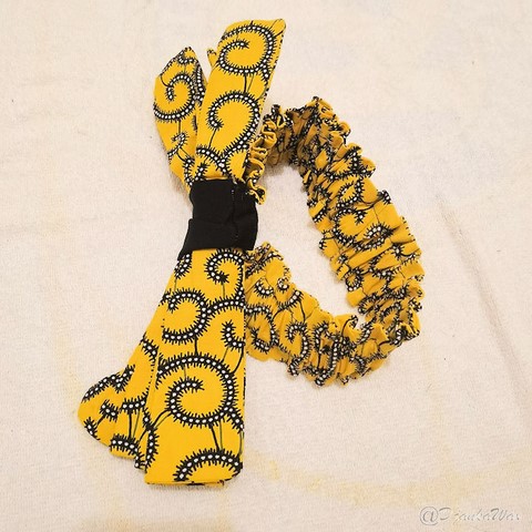 Bandeau élastique femme en tissu imprimé,