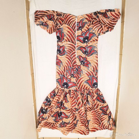 Robe de cérémonie en tissu pagne wax,djankawax,