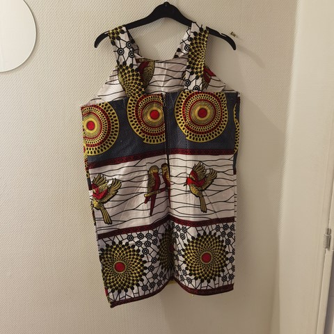 Robe africaine en tissu pagne wax Cameroun