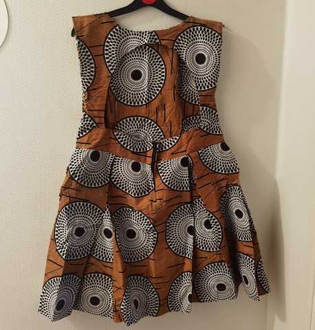 Robe africaine kaba, boubou en tissu pagne wax, 