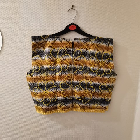 Ensemle Jupe pantalon et top en tissu pagne wax, Djankawax, 